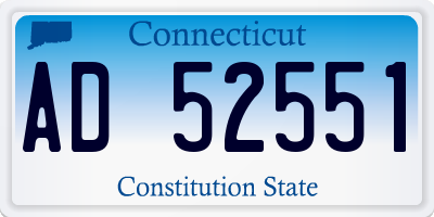 CT license plate AD52551