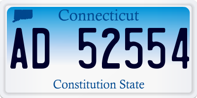 CT license plate AD52554