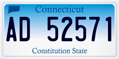 CT license plate AD52571