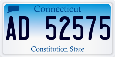 CT license plate AD52575