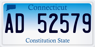 CT license plate AD52579