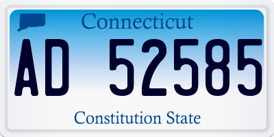 CT license plate AD52585