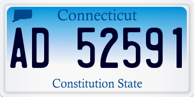 CT license plate AD52591