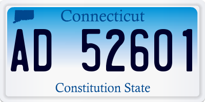 CT license plate AD52601