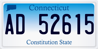 CT license plate AD52615