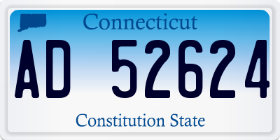 CT license plate AD52624