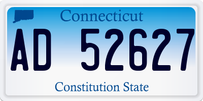 CT license plate AD52627