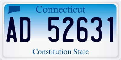 CT license plate AD52631