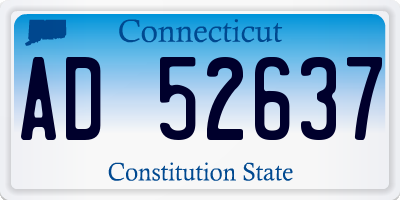 CT license plate AD52637