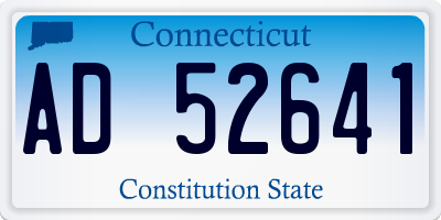 CT license plate AD52641