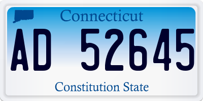 CT license plate AD52645