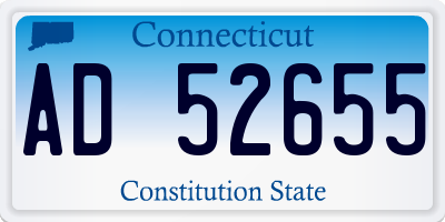 CT license plate AD52655