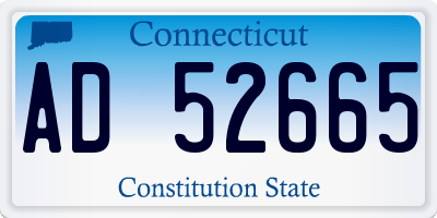 CT license plate AD52665