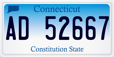 CT license plate AD52667