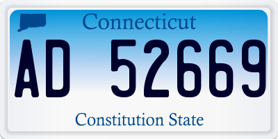 CT license plate AD52669
