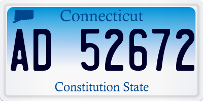 CT license plate AD52672