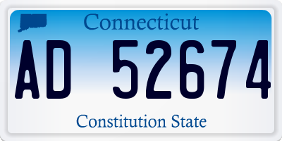 CT license plate AD52674