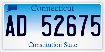 CT license plate AD52675