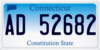 CT license plate AD52682