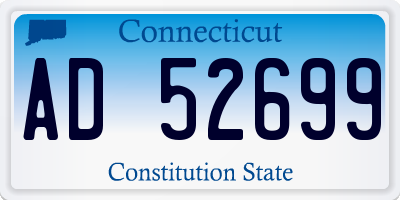 CT license plate AD52699