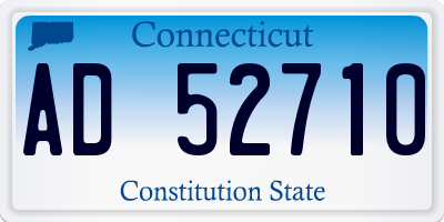 CT license plate AD52710
