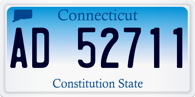 CT license plate AD52711