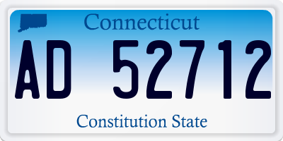 CT license plate AD52712