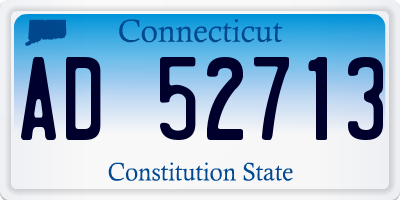 CT license plate AD52713