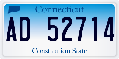 CT license plate AD52714
