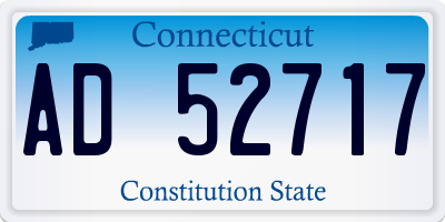 CT license plate AD52717