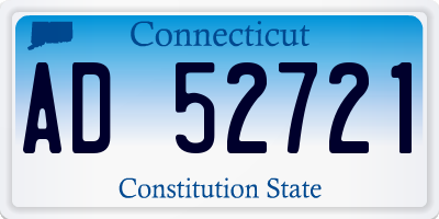 CT license plate AD52721