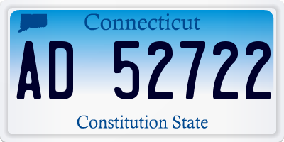 CT license plate AD52722
