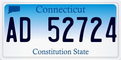 CT license plate AD52724