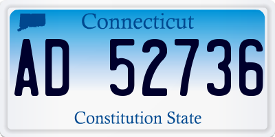 CT license plate AD52736