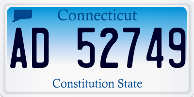 CT license plate AD52749