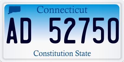 CT license plate AD52750