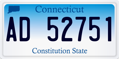 CT license plate AD52751