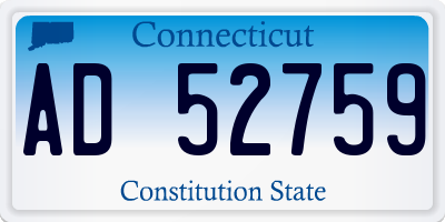 CT license plate AD52759