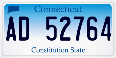 CT license plate AD52764