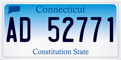 CT license plate AD52771