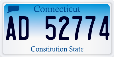 CT license plate AD52774