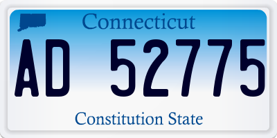 CT license plate AD52775