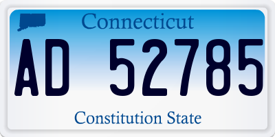 CT license plate AD52785