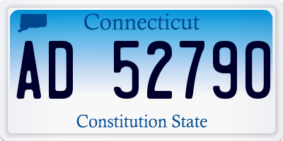 CT license plate AD52790