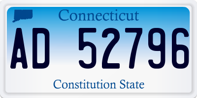 CT license plate AD52796