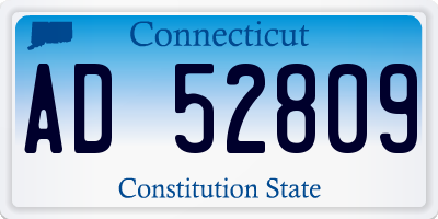 CT license plate AD52809
