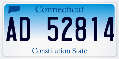 CT license plate AD52814