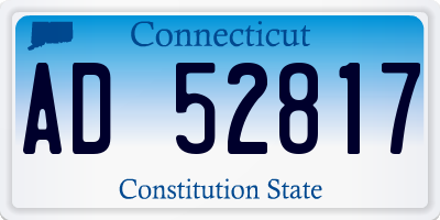 CT license plate AD52817