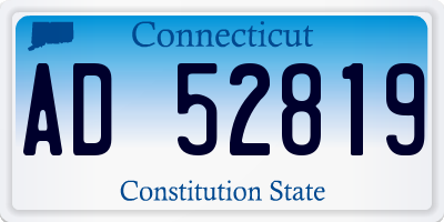 CT license plate AD52819