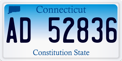 CT license plate AD52836